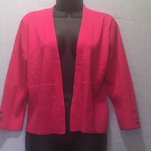 *3 for $20* Cute hot pink textured cardigan
